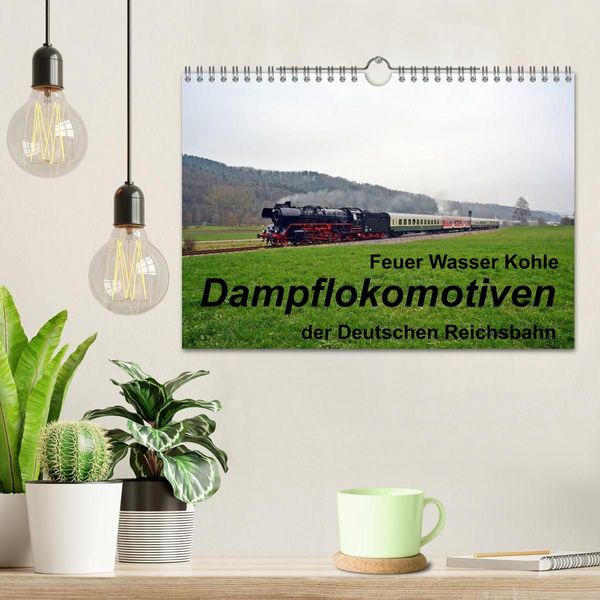 Produktbild: Feuer Wasser Kohle - Dampflokomotiven der Deutschen Reichsbahn (Wandkalender 2027 DIN A4 quer), CALVENDO Monatskalender