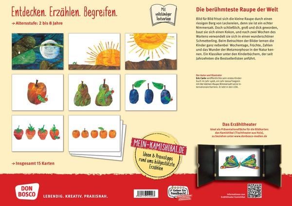 Produktbild: Die kleine Raupe Nimmersatt. Kamishibai Bildkartenset