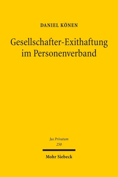 Produktbild: Gesellschafter-Exithaftung im Personenverband