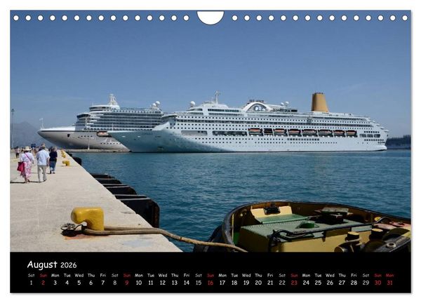 Produktbild: Cruise ships around the world (Wall Calendar 2026 DIN A4 landscape), CALVENDO 12 Month Wall Calendar