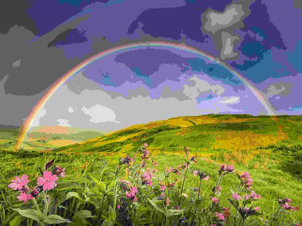 Produktbild: Erwachsenenpuzzle Power of Nature 1500 Teile - Spektakul&auml;rer Regenbogen