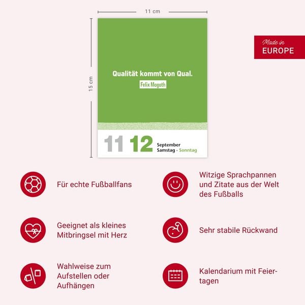 Produktbild: Lattenknaller Tagesabrei&szlig;kalender 2027 - Die witzigsten Fu&szlig;ballerspr&uuml;che