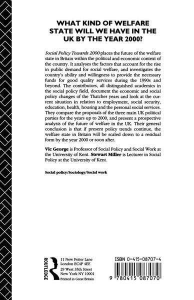 Produktbild: Social Policy Towards 2000