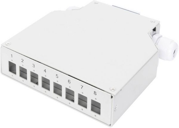 Produktbild: Digitus DN-96891 Hutschienen-Adapter 8 Port Unbest&uuml;ckt