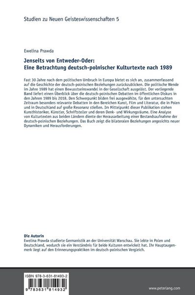 Produktbild: Jenseits von Entweder-Oder: Eine Betrachtung deutsch-polnischer Kulturtexte nach 1989