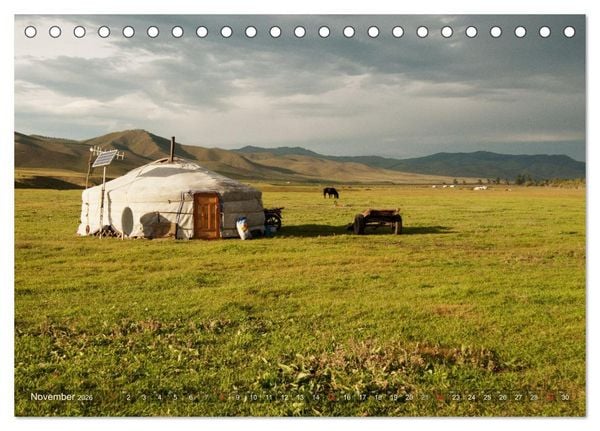 Produktbild: Mongolei - weites Land (Tischkalender 2026 DIN A5 quer), CALVENDO Monatskalender