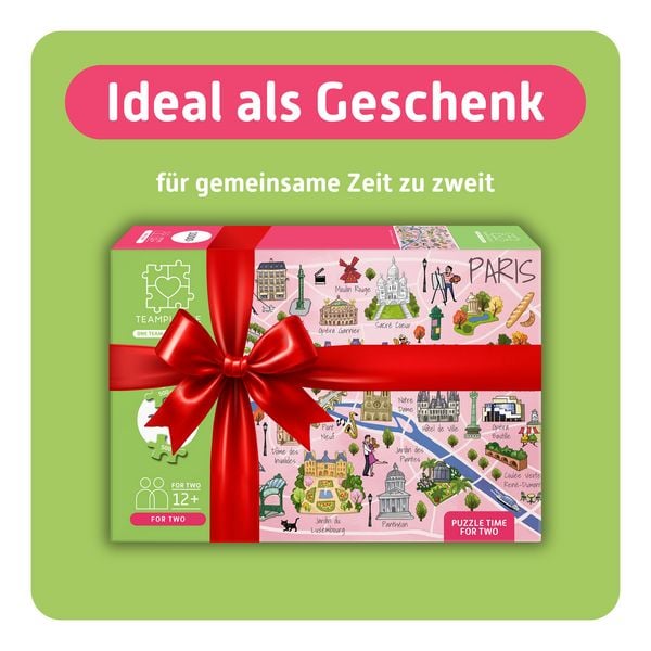 Produktbild: TEAMPUZZLE &ndash; Paris &ndash; 1000 Teile &ndash; Erwachsenenpuzzle f&uuml;r zwei Personen