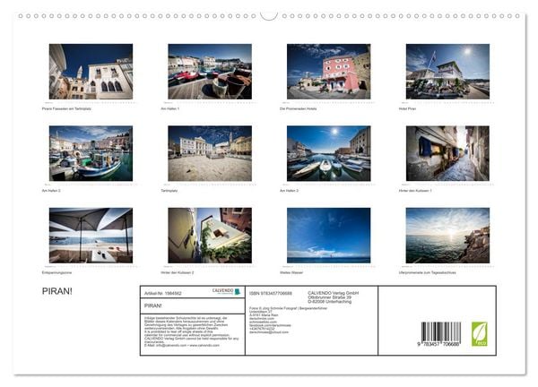 Produktbild: PIRAN! (hochwertiger Premium Wandkalender 2026 DIN A2 quer), Kunstdruck in Hochglanz