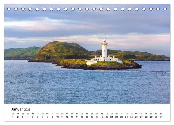 Produktbild: Schottlands Leuchtt&uuml;rme (Tischkalender 2026 DIN A5 quer), CALVENDO Monatskalender
