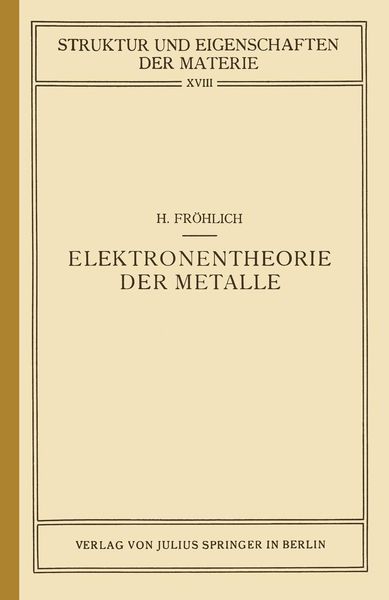 Produktbild: Elektronentheorie der Metalle