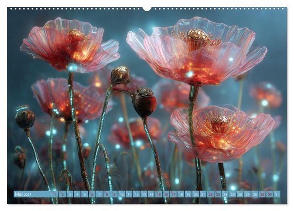 Produktbild: Luminous Garden. Wo Biologie und KI verschmelzen (hochwertiger Premium Wandkalender 2027 DIN A2 quer), Kunstdruck in Hochglanz