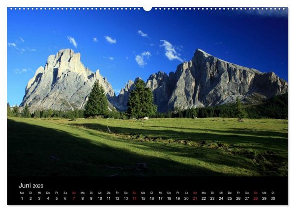 Produktbild: Alpe di Siusi - Seiser Alm (hochwertiger Premium Wandkalender 2026 DIN A2 quer), Kunstdruck in Hochglanz