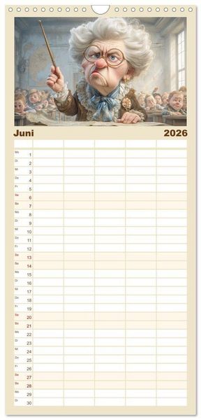 Produktbild: Familienplaner 2026 - Oma macht jetzt Sonderschicht mit 5 Spalten (Wandkalender, 21 x 45 cm) CALVENDO