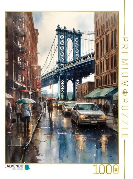 Produktbild: CALVENDO Puzzle Manhattan Bridge | 1000 Teile Lege-Gr&ouml;&szlig;e 64x48cm Foto-Puzzle f&uuml;r gl&uuml;ckliche Stunden