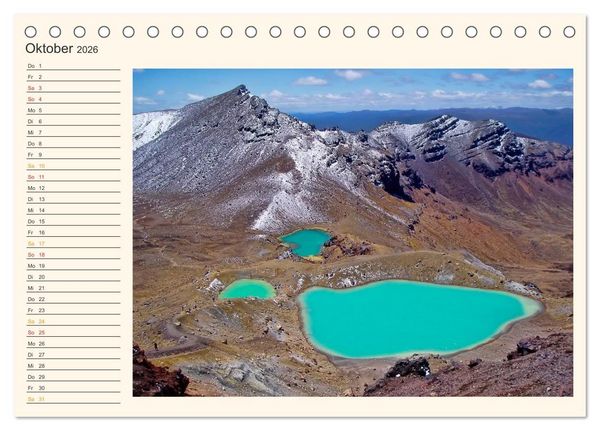 Produktbild: Neuseeland - atemberaubend sch&ouml;n (Tischkalender 2026 DIN A5 quer), CALVENDO Monatskalender