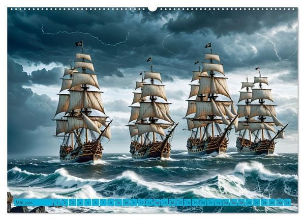 Produktbild: Erinnerungen an das Meer. Die Schifffahrt von einst (Wandkalender 2026 DIN A2 quer), CALVENDO Monatskalender