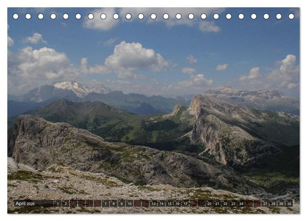 Produktbild: Dolomiten 2026 - Die wei&szlig;en Berge (Tischkalender 2026 DIN A5 quer), CALVENDO Monatskalender