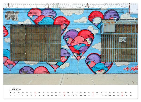 Produktbild: Brooklyn Street Art (Wandkalender 2026 DIN A2 quer), CALVENDO Monatskalender