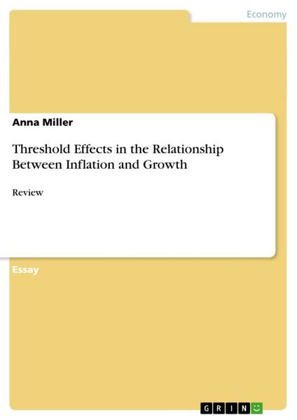 Produktbild: Threshold Effects in the Relationship Between Inflation and Growth