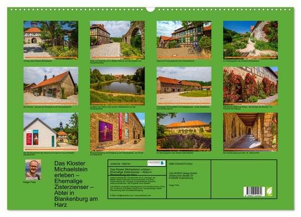 Produktbild: Das Kloster Michaelstein erleben &ndash; Ehemalige Zisterzienser &ndash; Abtei in Blankenburg am Harz (Wandkalender 2026 DIN A2 quer), CALVENDO Monatskalender