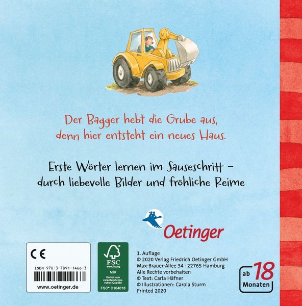 Produktbild: Erste W&ouml;rter &ndash; Erste Reime. Fahrzeuge