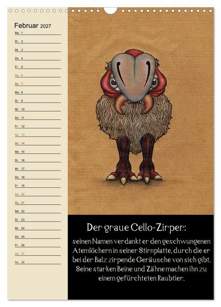 Produktbild: Fabelhafte Wesen / Geburtstagskalender (Wandkalender 2027 DIN A3 hoch), CALVENDO Monatskalender