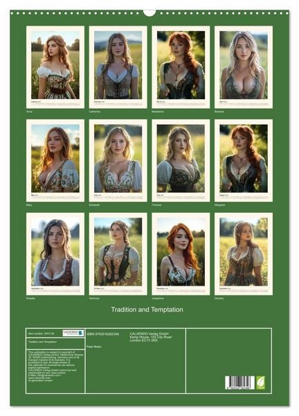 Produktbild: Tradition and Temptation (Wall Calendar 2026 DIN A2 portrait), CALVENDO 12 Month Wall Calendar
