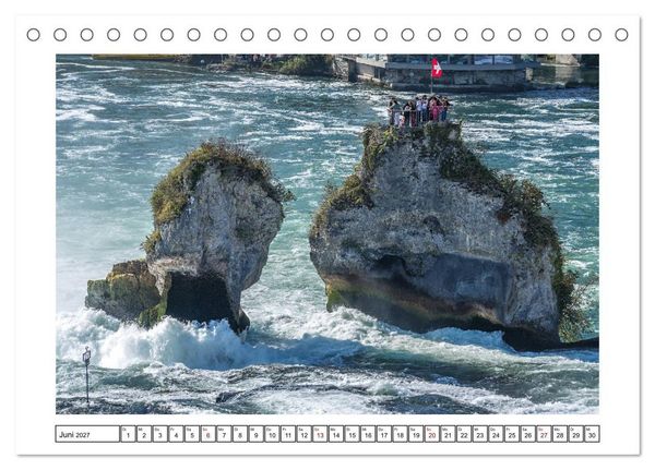 Produktbild: Rheinfall in Schaffhausen - Ein Naturschauspiel (Tischkalender 2027 DIN A5 quer), CALVENDO Monatskalender