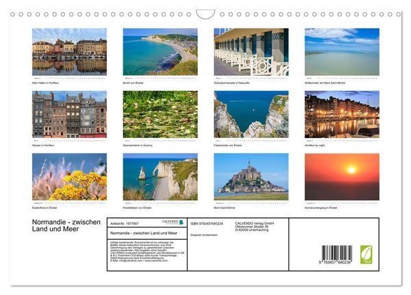 Produktbild: Normandie - zwischen Land und Meer (Wandkalender 2026 DIN A3 quer), CALVENDO Monatskalender
