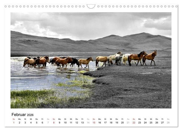 Produktbild: Mongolei &ndash; Mit anderen Augen (Wandkalender 2026 DIN A3 quer), CALVENDO Monatskalender
