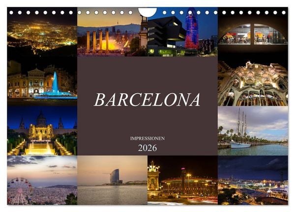 Produktbild: Barcelona Impressionen (Wandkalender 2026 DIN A4 quer), CALVENDO Monatskalender