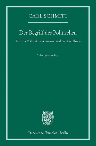 Produktbild: Der Begriff des Politischen.