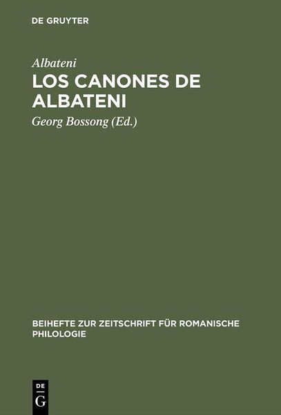 Produktbild: Los canones de Albateni