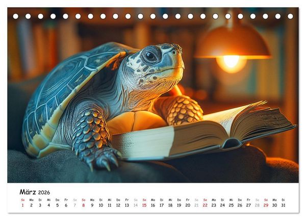 Produktbild: CHILL MAL - Entspannte Schildkr&ouml;ten beim Faulenzen (Tischkalender 2026 DIN A5 quer), CALVENDO Monatskalender