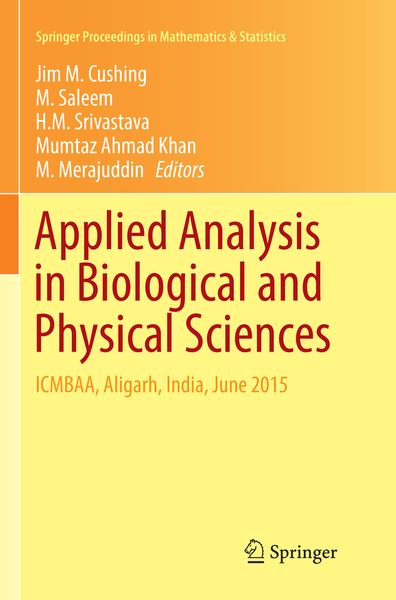 Produktbild: Applied Analysis in Biological and Physical Sciences