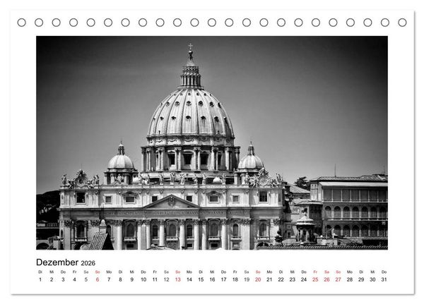 Produktbild: ROM Monochrom (Tischkalender 2026 DIN A5 quer), CALVENDO Monatskalender