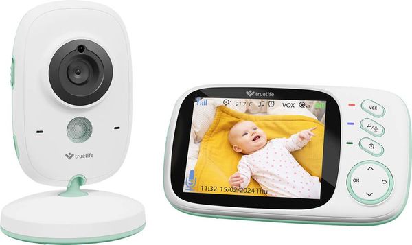 Truelife NannyCam H32 Pro TLVMMNCH32PWB Babyphone mit Kamera Digital 2.4GHz