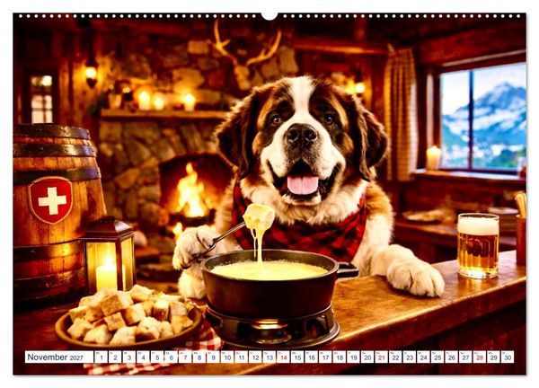 Produktbild: Wovon Hunde tr&auml;umen (hochwertiger Premium Wandkalender 2027 DIN A2 quer), Kunstdruck in Hochglanz