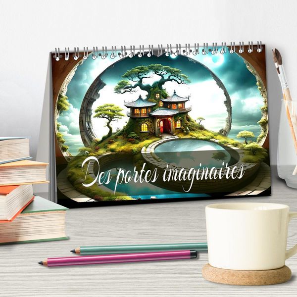 Produktbild: Des Portes imaginaires (Calendrier de bureau 2026 DIN A5 vertical), CALVENDO calendrier mensuel
