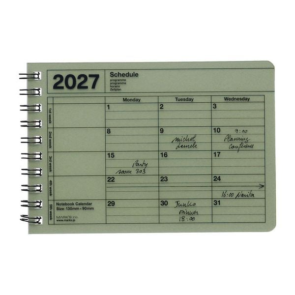 Produktbild: MARK'S 2027 Notebook Calendar XS // Khaki