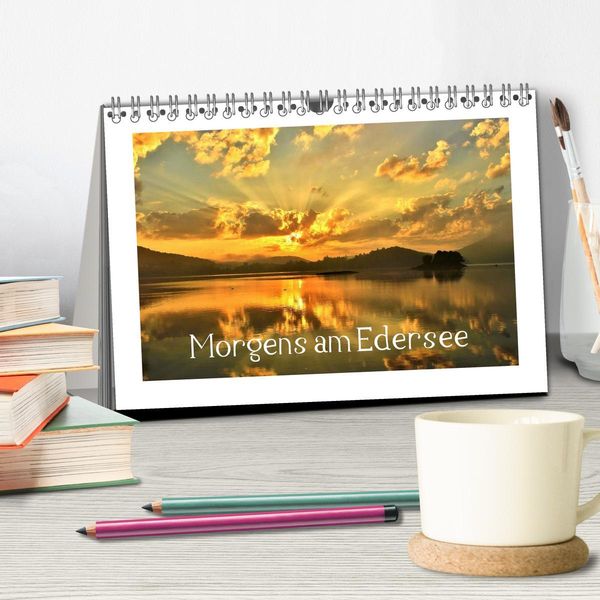 Produktbild: Morgens am Edersee (Tischkalender 2026 DIN A5 quer), CALVENDO Monatskalender