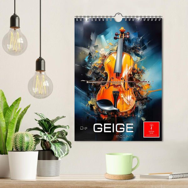 Produktbild: Die Geige modern (Wandkalender 2026 DIN A4 hoch), CALVENDO Monatskalender