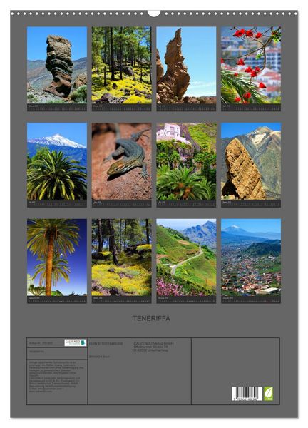 Produktbild: TENERIFFA (Wandkalender 2026 DIN A2 hoch), CALVENDO Monatskalender