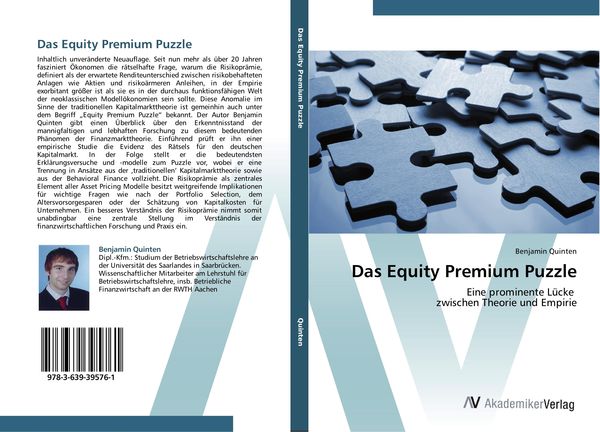 Produktbild: Das Equity Premium Puzzle