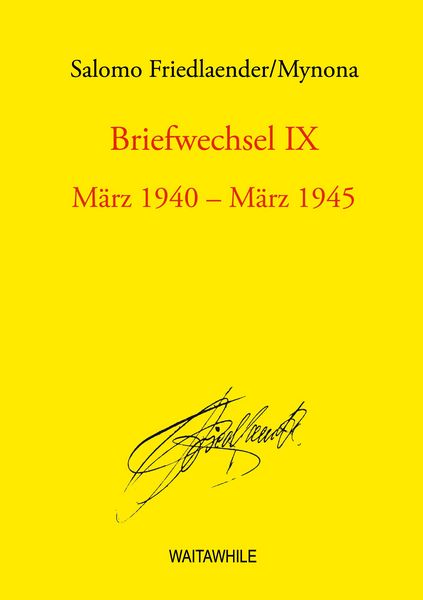 Produktbild: Briefwechsel IX