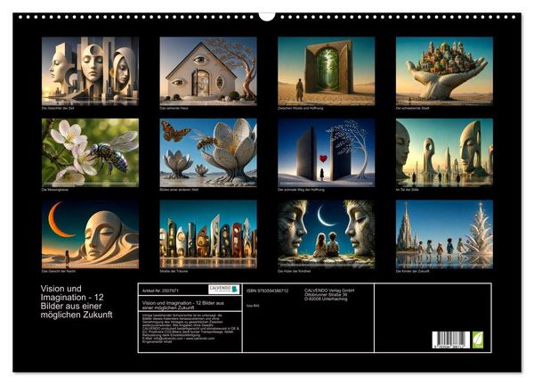 Produktbild: Vision und Imagination - 12 Bilder aus einer m&ouml;glichen Zukunft (Wandkalender 2027 DIN A2 quer), CALVENDO Monatskalender