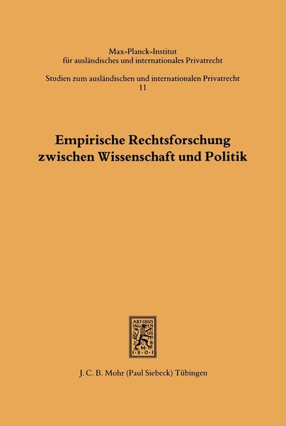 Produktbild: Empirische Rechtsforschung zwischen Wissenschaft und Politik