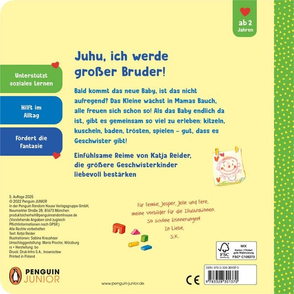Produktbild: Juhu, ich bin jetzt gro&szlig;er Bruder!