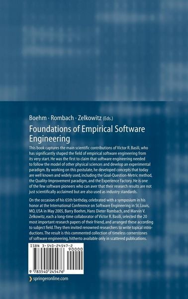 Produktbild: Foundations of Empirical Software Engineering