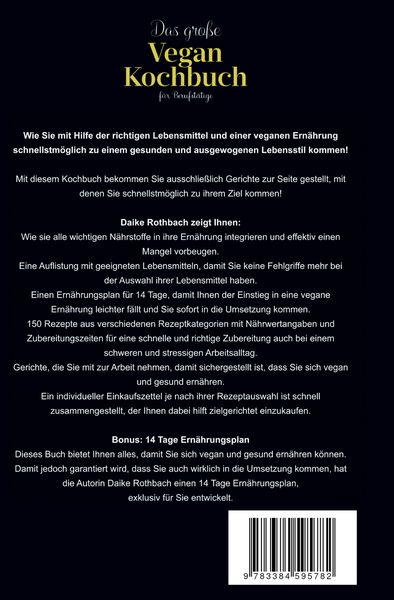 Produktbild: Das gro&szlig;e Vegan Kochbuch f&uuml;r Berufst&auml;tige - inklusive 14-Tage-Ern&auml;hrungsplan & praktischer Ratgeber